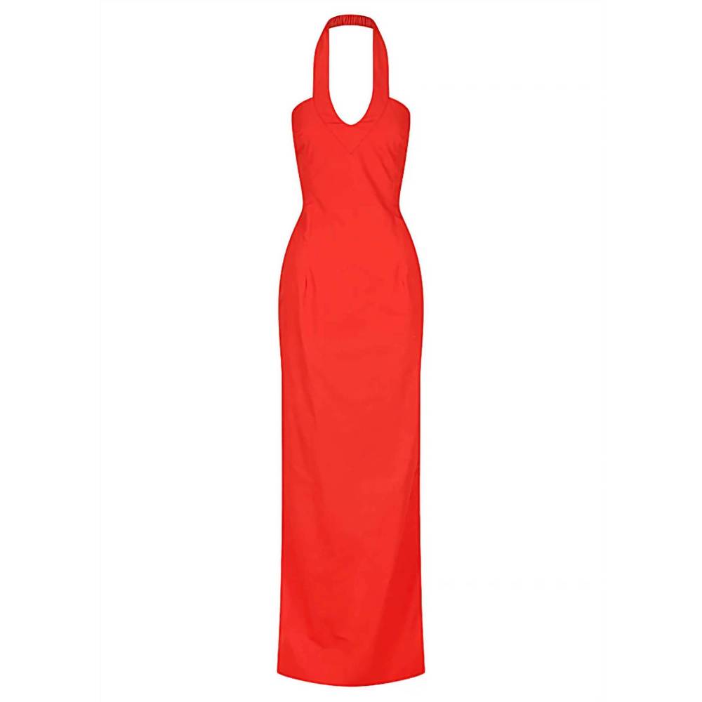 Elegant Red Maxi Dress
